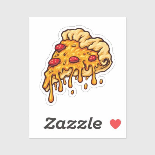 Door de Sticker Slice Pizza (Vel)