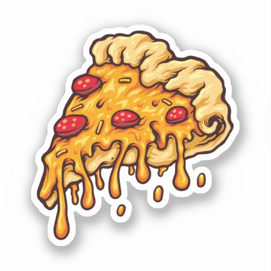 Door de Sticker Slice Pizza (Voorkant)