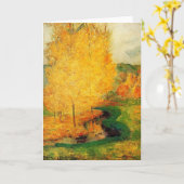 Door de Stream, herfst - Paul Gauguin - c1885 Kaart (Gele Bloem)