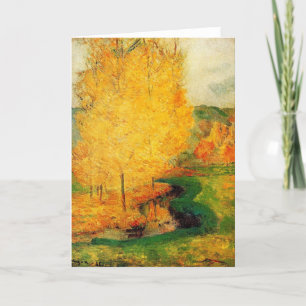 Door de Stream, herfst - Paul Gauguin - c1885 Kaart