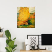Door de Stream, herfst - Paul Gauguin - c1885 Poster (Thuiskantoor)