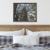 Door de takken omhoog canvas afdruk (Insitu (Slaapkamer))