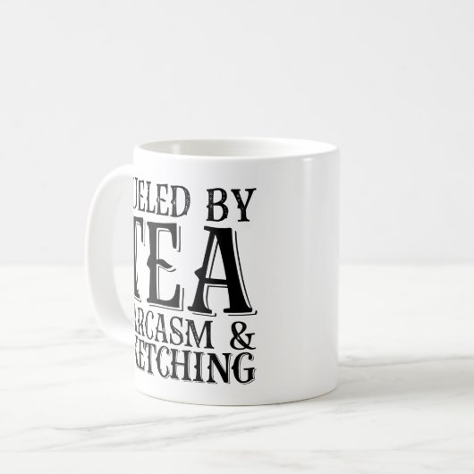 Door de thea Sarcasm en ketting gevoed Koffiemok (Voorkant links)
