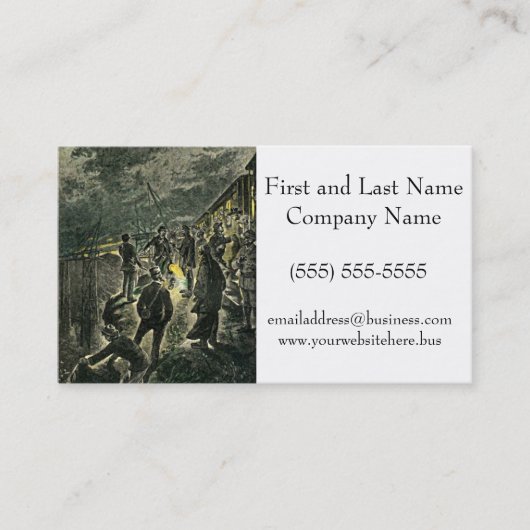 Door de Train Victoriaans Arbeider Hard Labour Vin Visitekaartje (Voorkant)