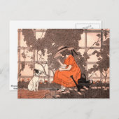 Door de tuinmuur briefkaart (Voorkant / Achterkant)