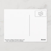 Door de tuinmuur briefkaart (Achterkant)