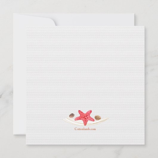 door de uitnodiging van de Bridal van het Zee (Achterkant)