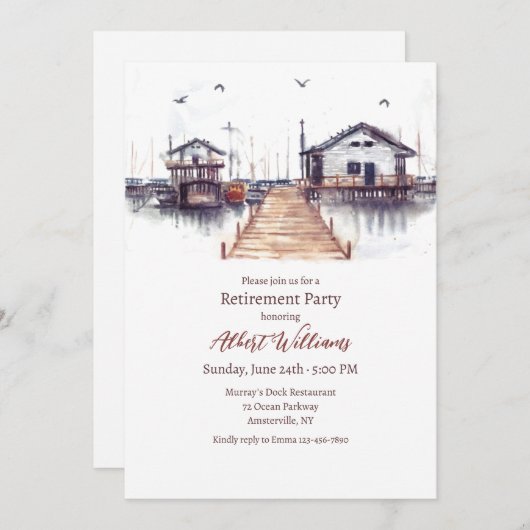 Door de uitnodiging van het dok (Voorkant / Achterkant)