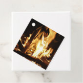 Door de vlammen bedankjes labels (In situ)