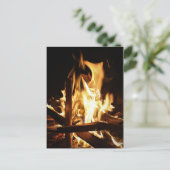Door de vlammen briefkaart (Staand voorkant)