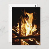 Door de vlammen briefkaart (Voorkant / Achterkant)