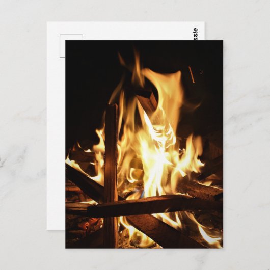 Door de vlammen briefkaart (Voorkant / Achterkant)