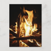 Door de vlammen briefkaart (Voorkant)