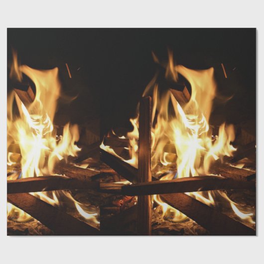 Door de vlammen cadeaupapier (Vlak)