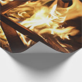 Door de vlammen cadeaupapier (Hoek)