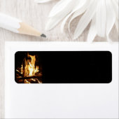 Door de vlammen etiket (Insitu)