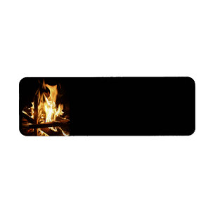 Door de vlammen etiket