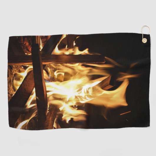 Door de vlammen golfhanddoek (Horizontaal)
