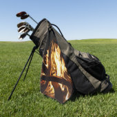 Door de vlammen golfhanddoek (Groen)