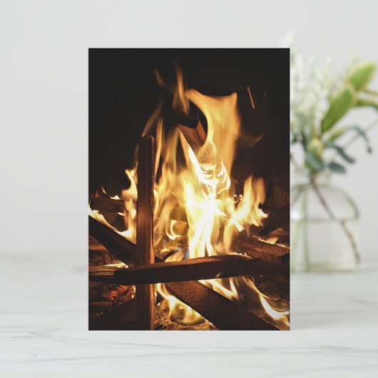 Door de vlammen kaart (Staand voorkant)