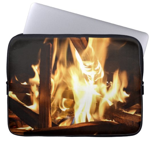 Door de vlammen laptop sleeve (Voorkant)