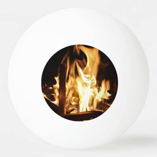 Door de vlammen pingpongbal (Achterkant)