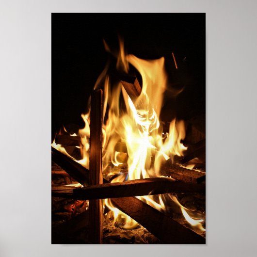Door de vlammen poster (Voorkant)