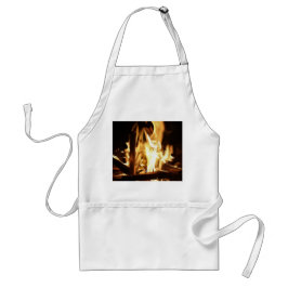 Door de vlammen standaard schort