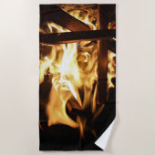 Door de vlammen strandlaken (Voorkant)