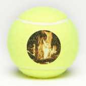 Door de vlammen tennisballen (Achterkant)