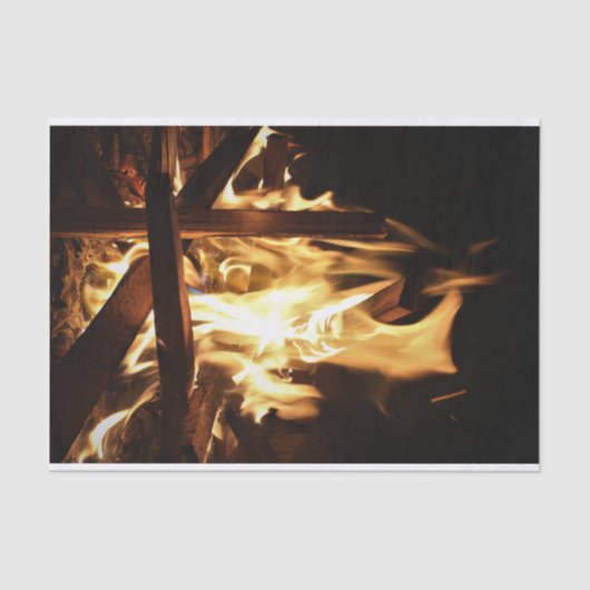 Door de vlammen tissuepapier (Voorkant)