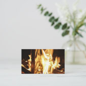 Door de vlammen visitekaartje (Staand voorkant)