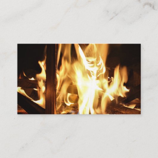 Door de vlammen visitekaartje (Voorkant)