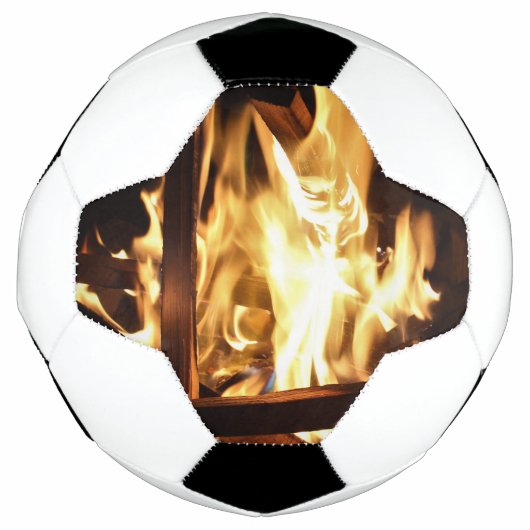 Door de vlammen voetbal (Voorkant)