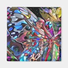 Door de vleugels van een vlinder! magneet