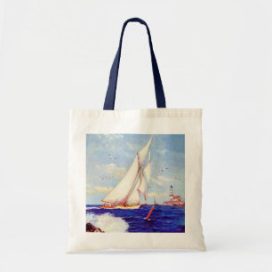 Door de vuurtoren van Albert B. Merken Tote Bag