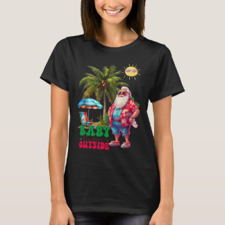 Door De Warme Buiten Kerstman Grappig Kerstfeest I T-shirt