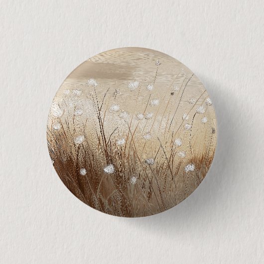 Door de wind geteisterde wilde bloemen #1 ronde button 3,2 cm (Voorkant)