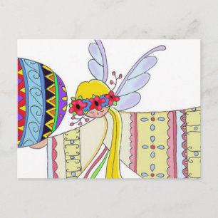 Door de Wings of an Angel Ukraine Folk Art Briefkaart
