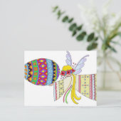 Door de Wings of an Angel Ukraine Folk Art Briefkaart (Staand voorkant)