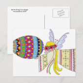 Door de Wings of an Angel Ukraine Folk Art Briefkaart (Voorkant / Achterkant)
