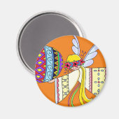 Door de Wings of an Angel Ukraine Folk Art Magneet (Voorkant / Achterkant)