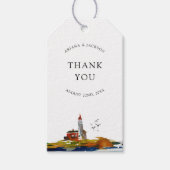 Door de zee dank je favoriet labels cadeaulabel (Voorkant)