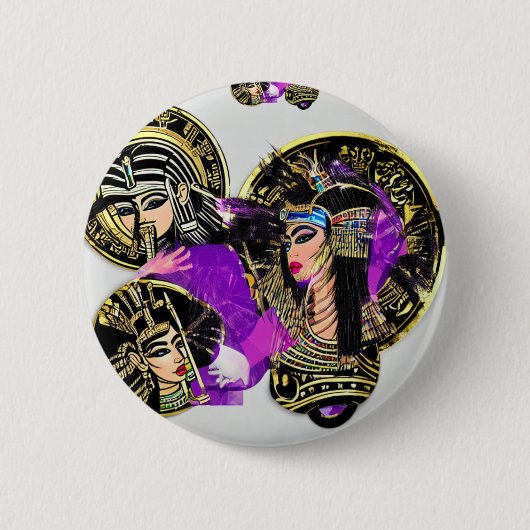 Door Deception League "Egyptian Punk Goddess" Ronde Button 5,7 Cm (Voorkant)