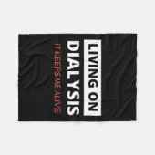 Door dialyse blijf ik in leven fleece deken (Voorkant (Horizontaal))