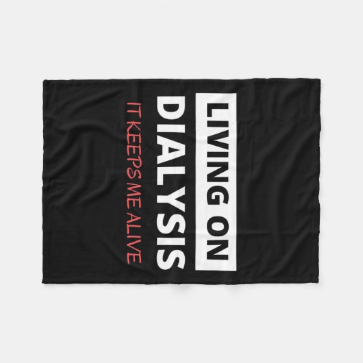 Door dialyse blijf ik in leven fleece deken (Voorkant (Horizontaal))