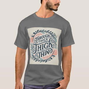 Door dik en dun ontwerp t-shirt