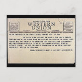 Door directe draad van de Westerne Unie Briefkaart (Voorkant)