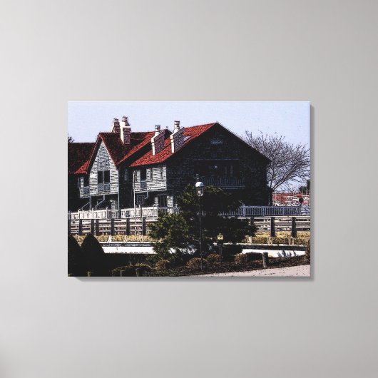 Door Dock Mike's omwikkelde canvas Afdruk (Voorkant)