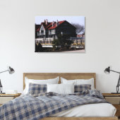 Door Dock Mike's omwikkelde canvas Afdruk (Insitu (Slaapkamer))
